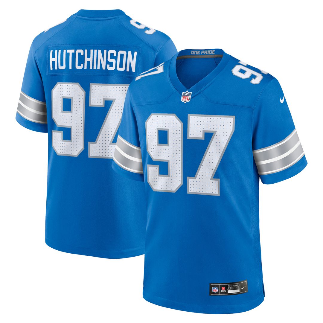 Aidan Hutchinson Detroit Lions Nike 2nd Alternate Game Jersey - Black