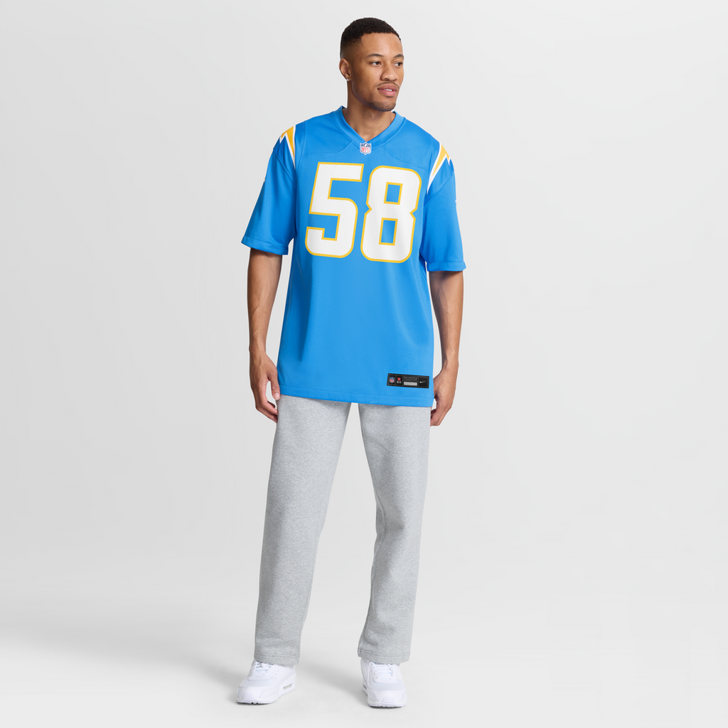 Tae Crowder Los Angeles Chargers Nike Team Game Jersey - Powder Blue