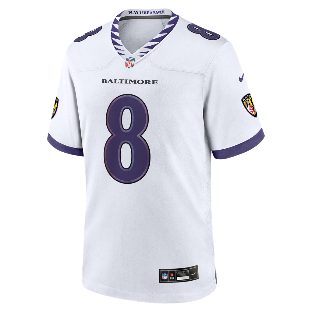Lamar Jackson Baltimore Ravens Nike Game Jersey - White