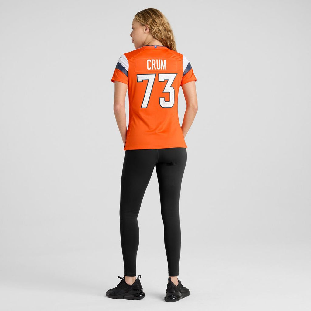Frank Crum Denver Broncos Nike Women's Team Game Jersey -  Orange