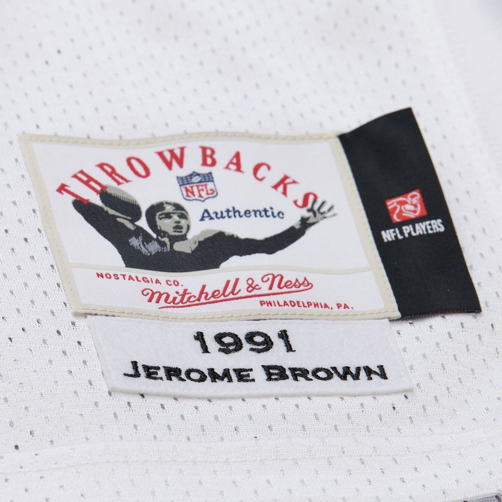 Jerome Brown Philadelphia Eagles Mitchell & Ness 1991 Authentic Throwback Retired Player Jersey - White
