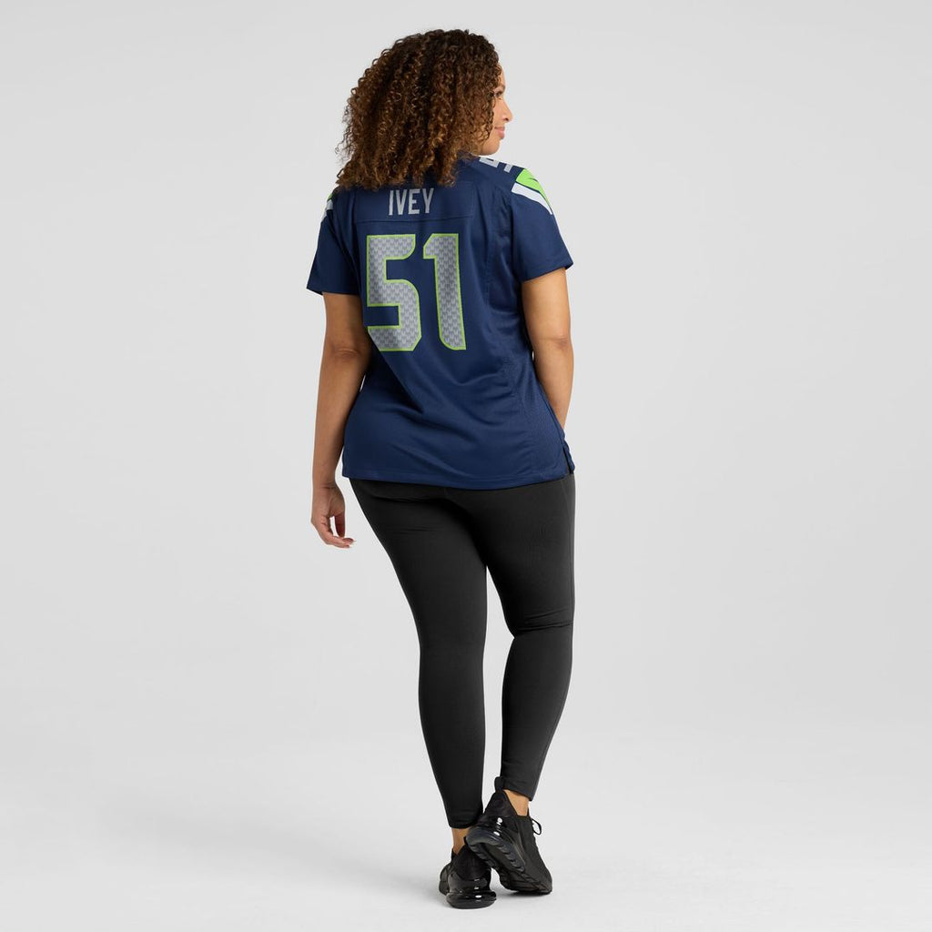 Jared Ivey Seattle Seahawks Nike Women's Team Game Jersey -  College Navy