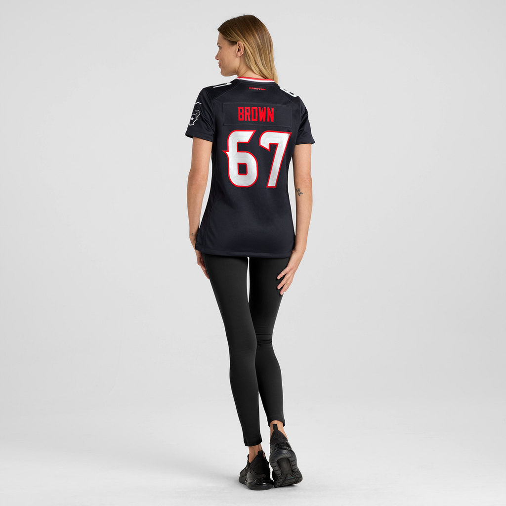 Evan Brown Houston Texans Nike Women's Team Game Jersey -  Navy