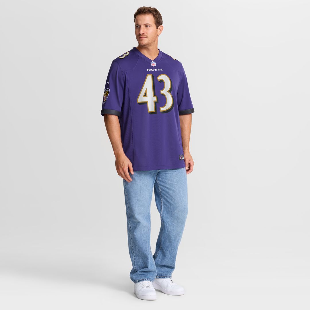 Justice Hill Baltimore Ravens Nike Game Jersey - Purple