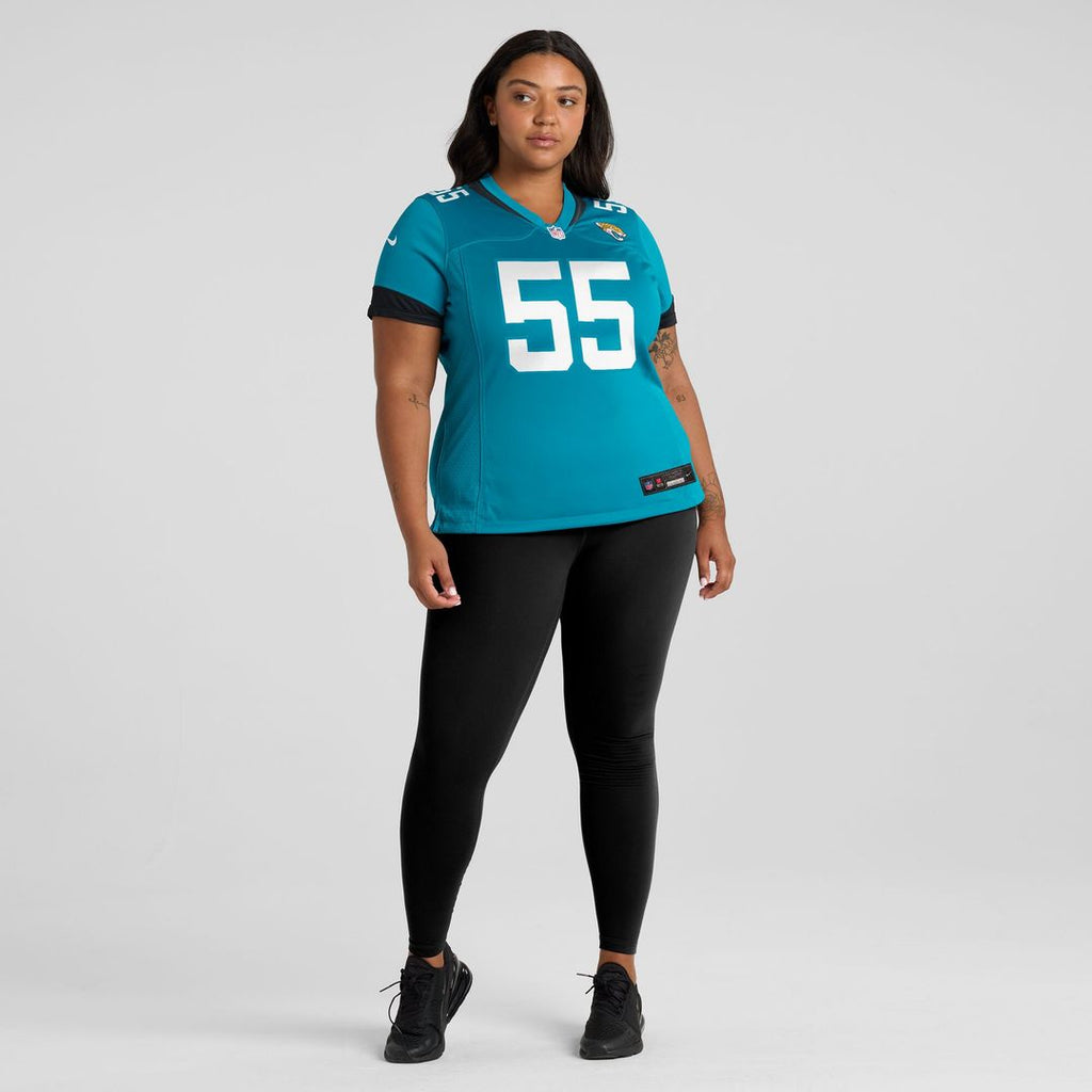 Chuma Edoga Jacksonville Jaguars Nike Women's Team Game Jersey -  Teal