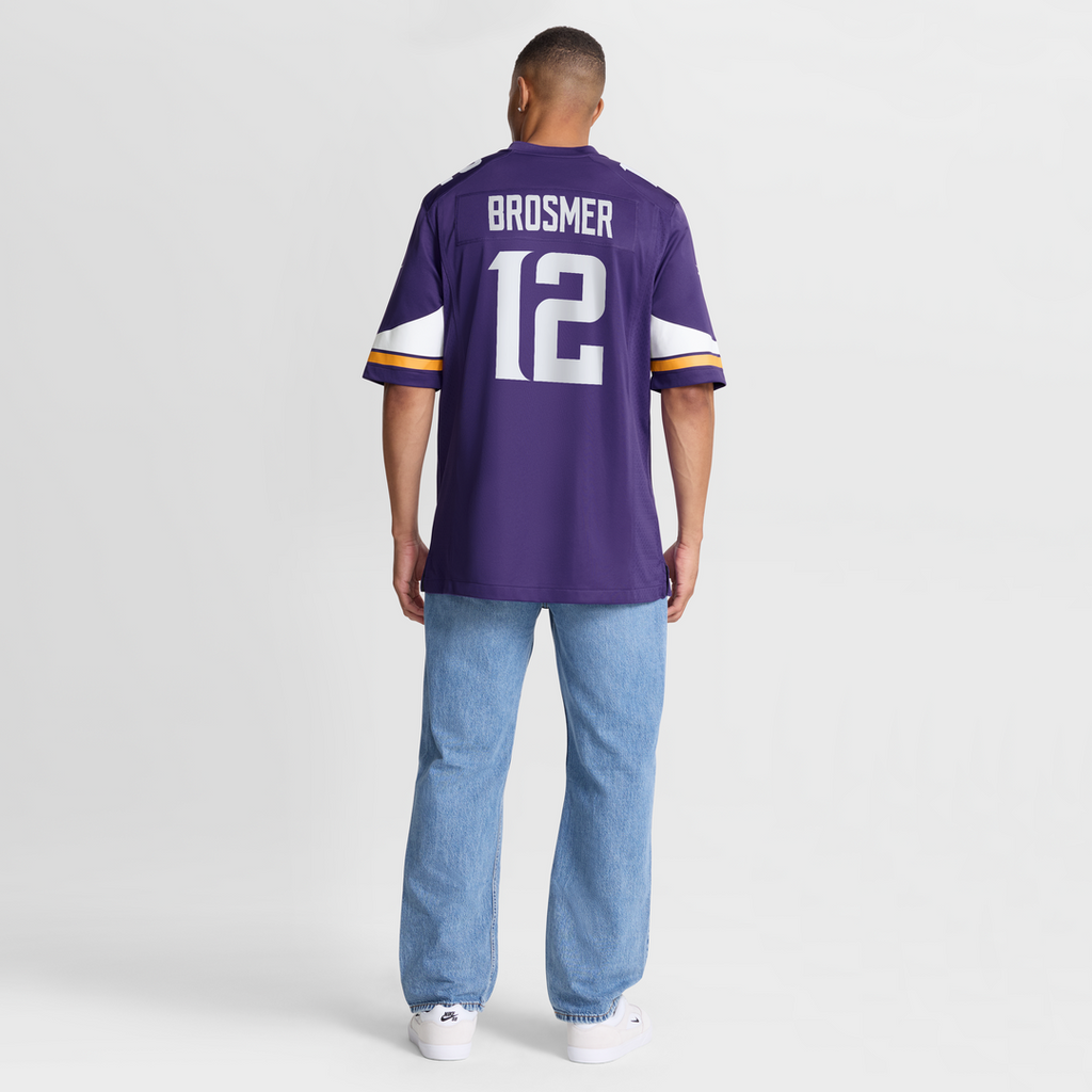 Max Brosmer Minnesota Vikings Nike Team Game Jersey -  Purple