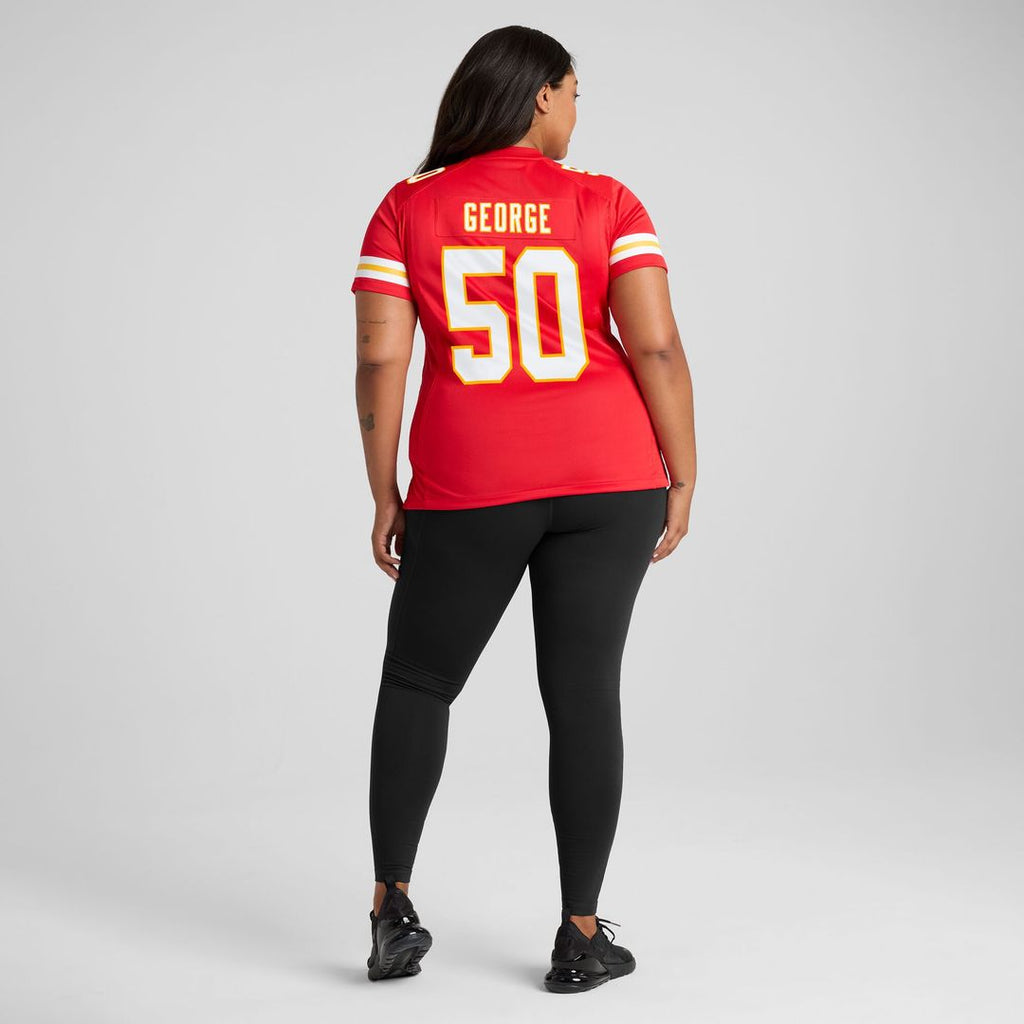 Brandon George Kansas City Chiefs Nike Women's Team Game Jersey -  Red