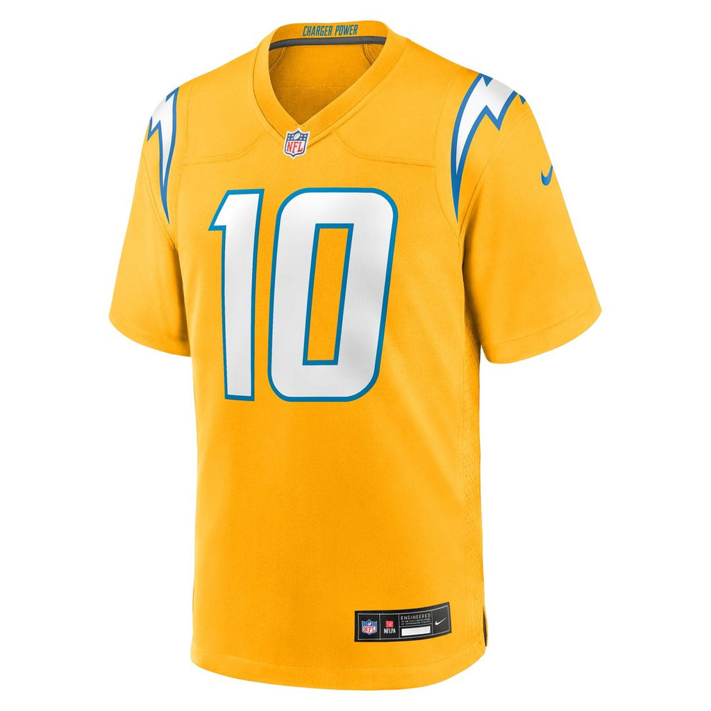 Justin Herbert Los Angeles Chargers Nike Alternate Charger Power Game Player Jersey - Gold