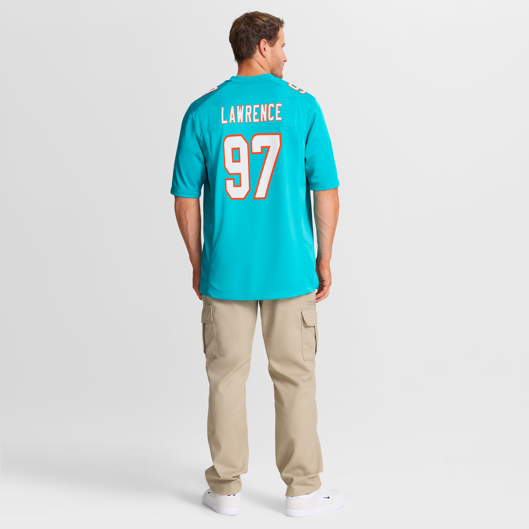 Rashard Lawrence Miami Dolphins Nike Team Game Jersey -  Aqua