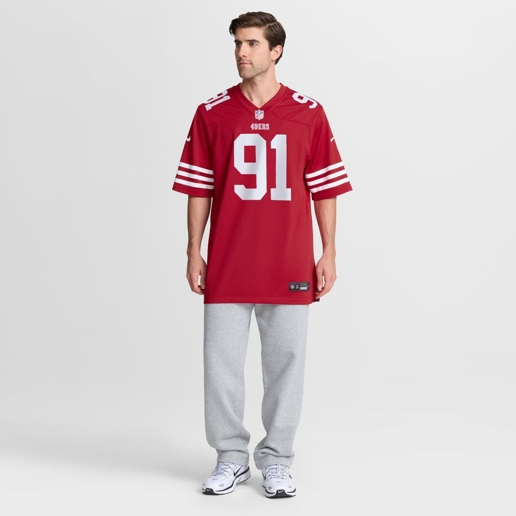 Sam Okuayinonu San Francisco 49ers Nike Team Game Jersey -  Scarlet