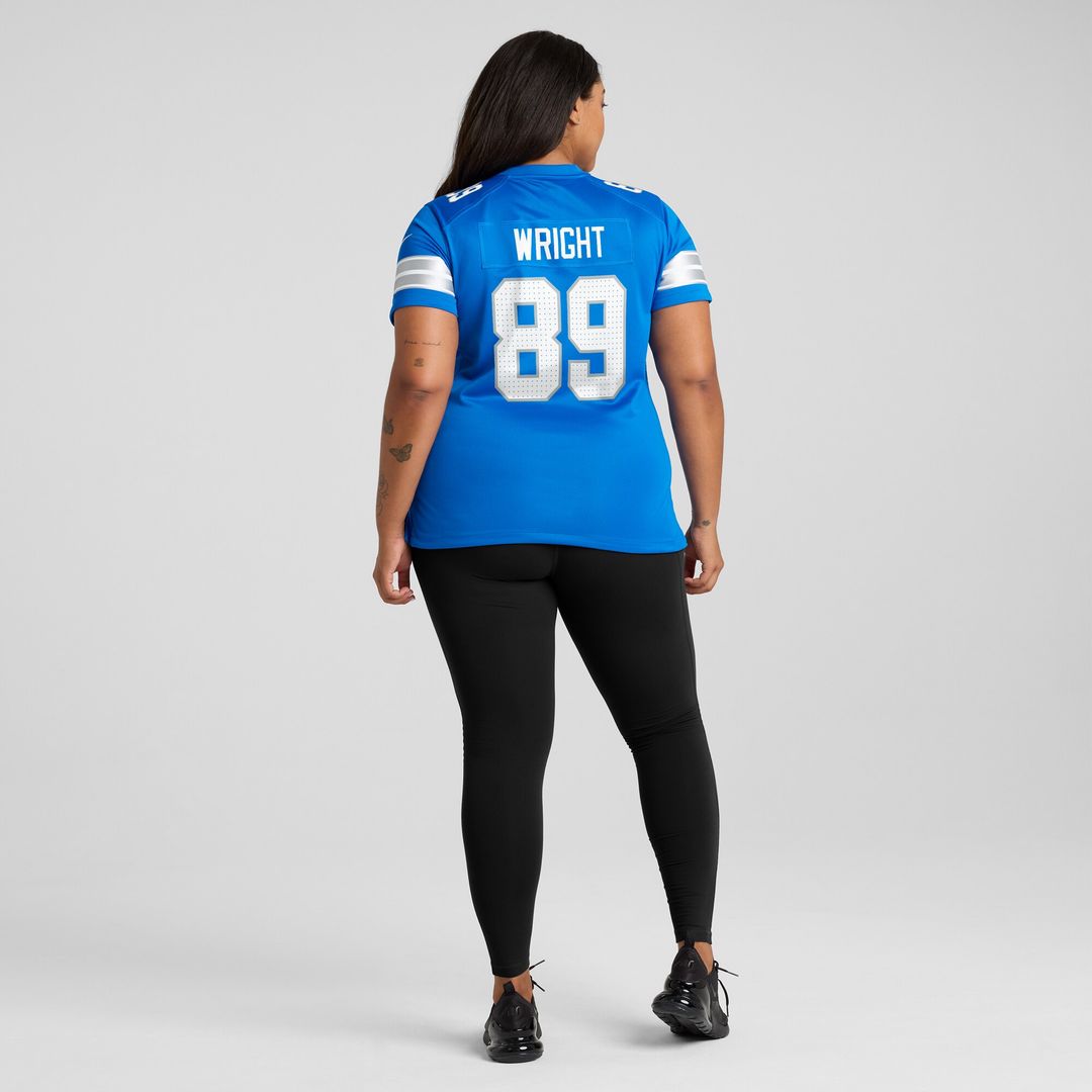Brock Wright Detroit Lions Nike Women's Team Game Jersey -  Blue