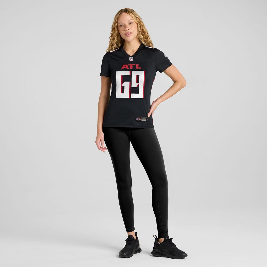 Jack Nelson Atlanta Falcons Nike Women's Team Game Jersey -  Black