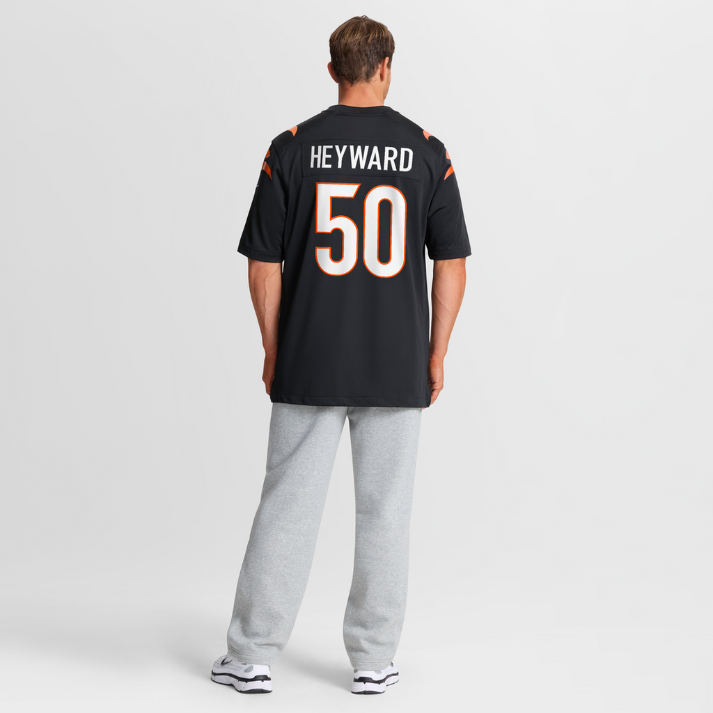Shaka Heyward Cincinnati Bengals Nike Team Game Jersey -  Black