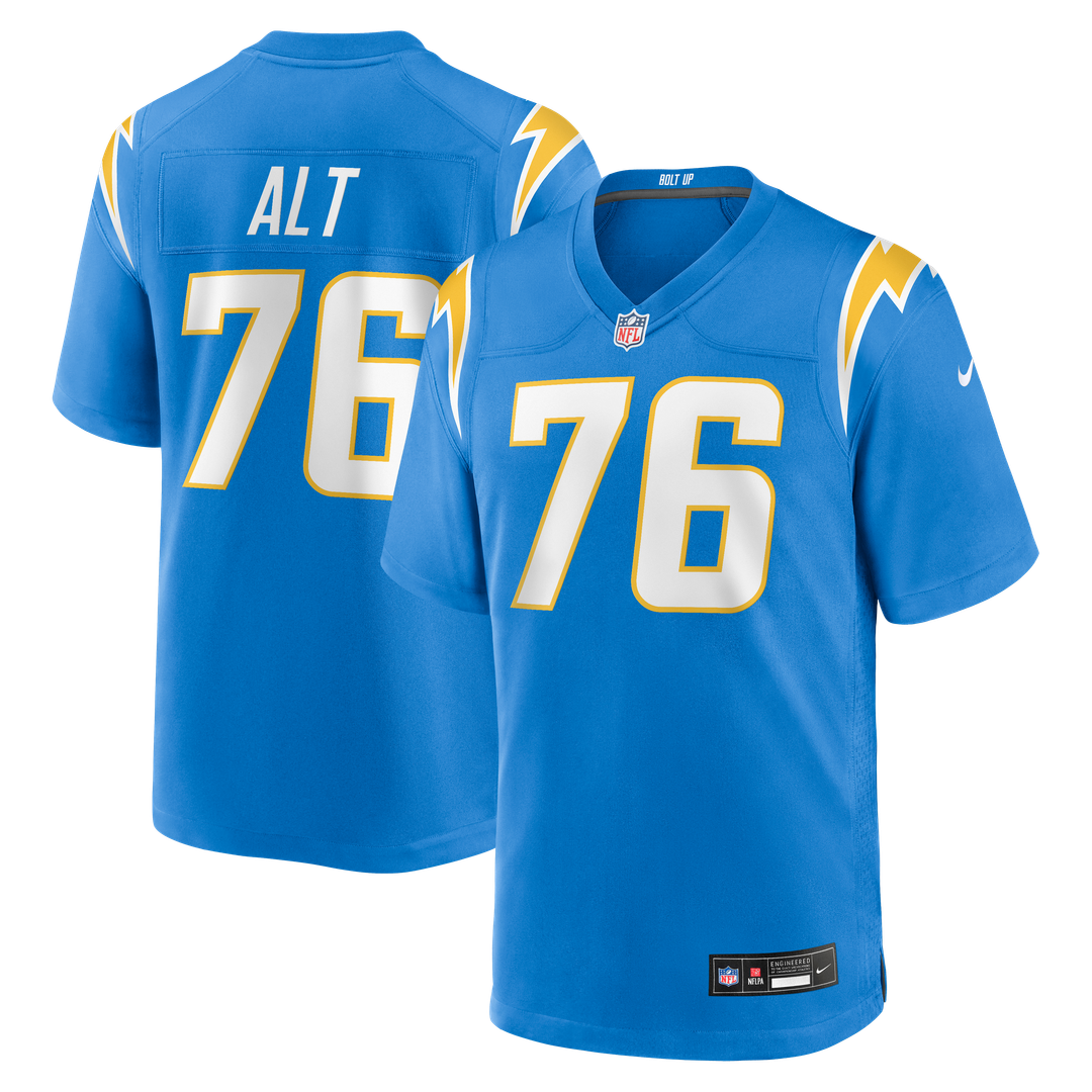 Joe Alt Los Angeles Chargers Nike Alternate Charger Power Game Player Jersey - Gold