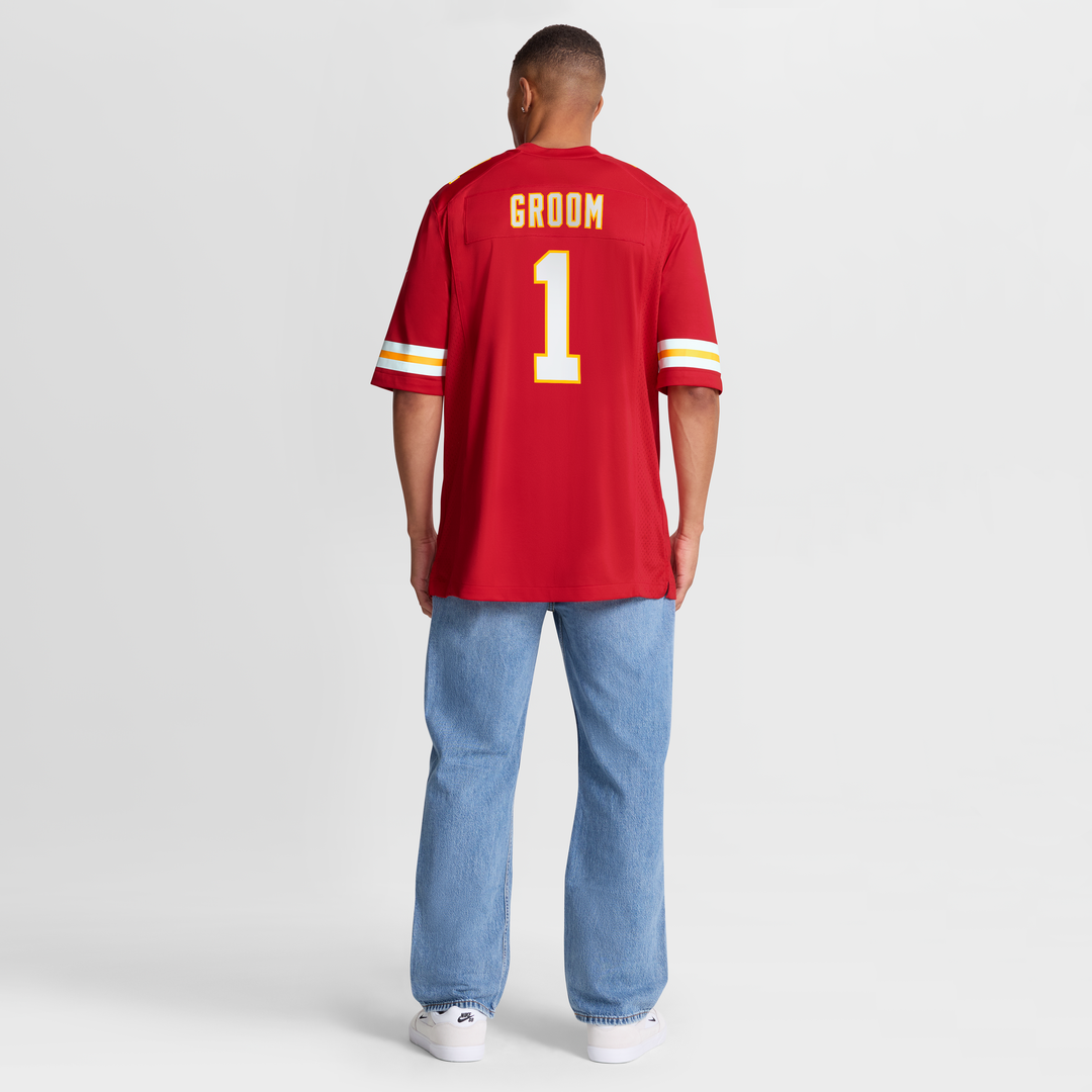 Number 1 Groom Kansas City Chiefs Nike Game Jersey - Red