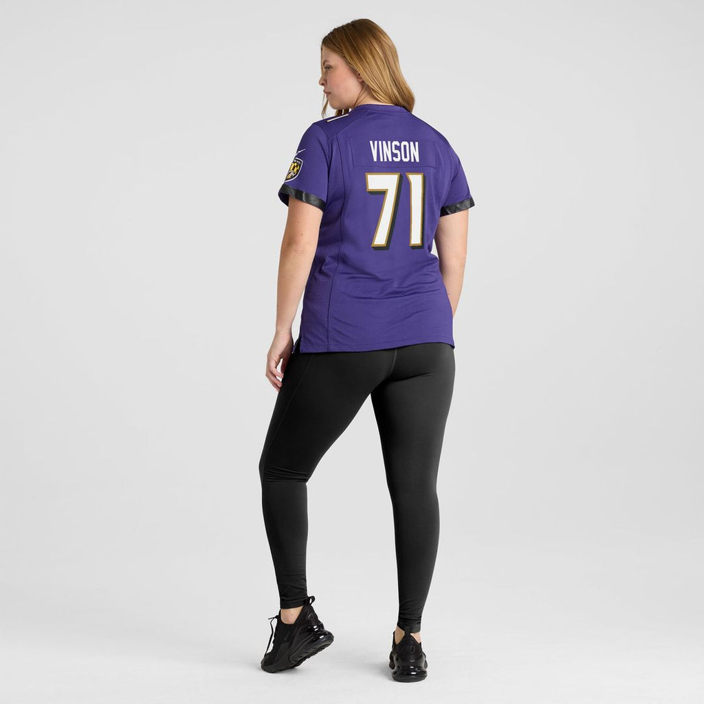 Carson Vinson Baltimore Ravens Nike Women's Team Game Jersey -  Purple